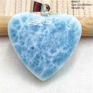 Natural Blue Larimar Heart Pendant Necklace Gemstone Women Men Larimar 17.5*19mm 18K Gold Love Larimar Fashion Jewelry AAAAAA - Image 55