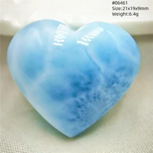 Natural Blue Larimar Heart Pendant Necklace Gemstone Women Men Larimar 17.5*19mm 18K Gold Love Larimar Fashion Jewelry AAAAAA - Image 7