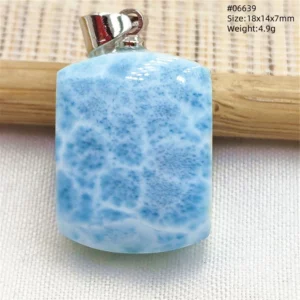 Natural Blue Larimar Heart Pendant Necklace Gemstone Women Men Larimar 17.5*19mm 18K Gold Love Larimar Fashion Jewelry AAAAAA - Image 57