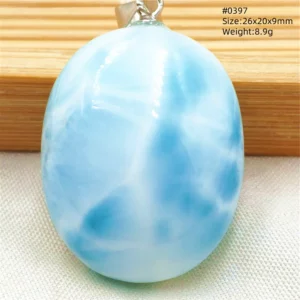 Natural Blue Larimar Heart Pendant Necklace Gemstone Women Men Larimar 17.5*19mm 18K Gold Love Larimar Fashion Jewelry AAAAAA - Image 36