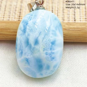 Natural Blue Larimar Heart Pendant Necklace Gemstone Women Men Larimar 17.5*19mm 18K Gold Love Larimar Fashion Jewelry AAAAAA - Image 59