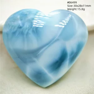 Natural Blue Larimar Heart Pendant Necklace Gemstone Women Men Larimar 17.5*19mm 18K Gold Love Larimar Fashion Jewelry AAAAAA - Image 35