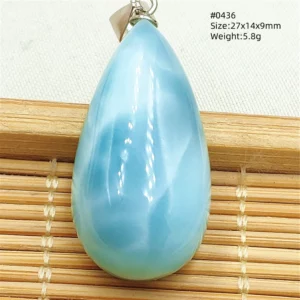Natural Blue Larimar Heart Pendant Necklace Gemstone Women Men Larimar 17.5*19mm 18K Gold Love Larimar Fashion Jewelry AAAAAA - Image 32