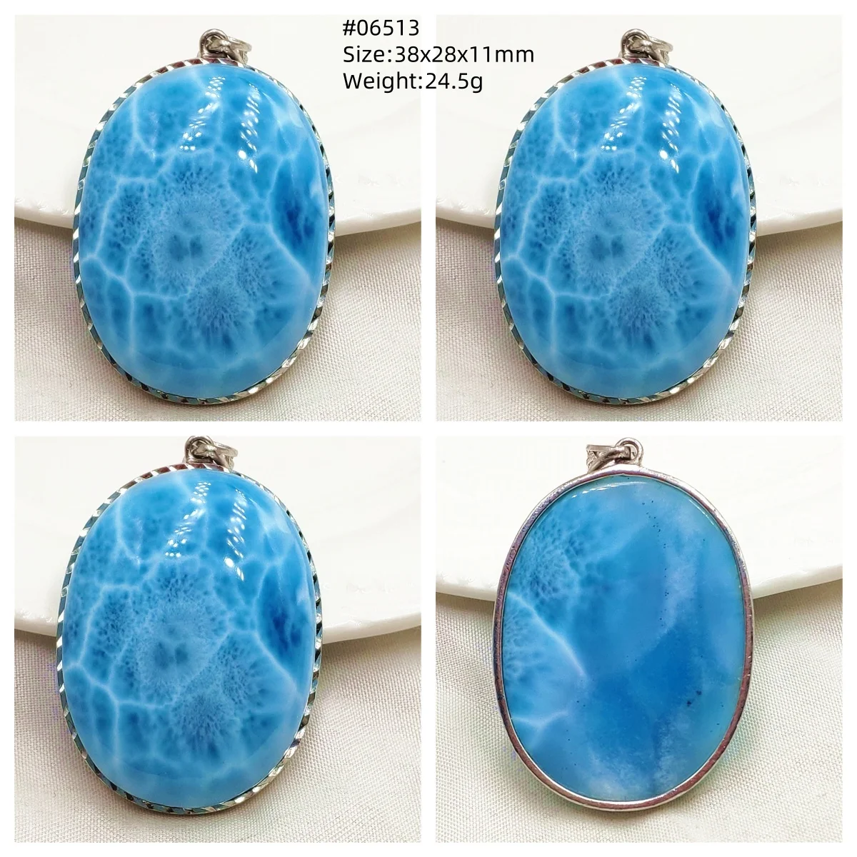 Natural Blue Larimar Heart Pendant Necklace Gemstone Women Men Larimar 17.5*19mm 18K Gold Love Larimar Fashion Jewelry AAAAAA - Image 30