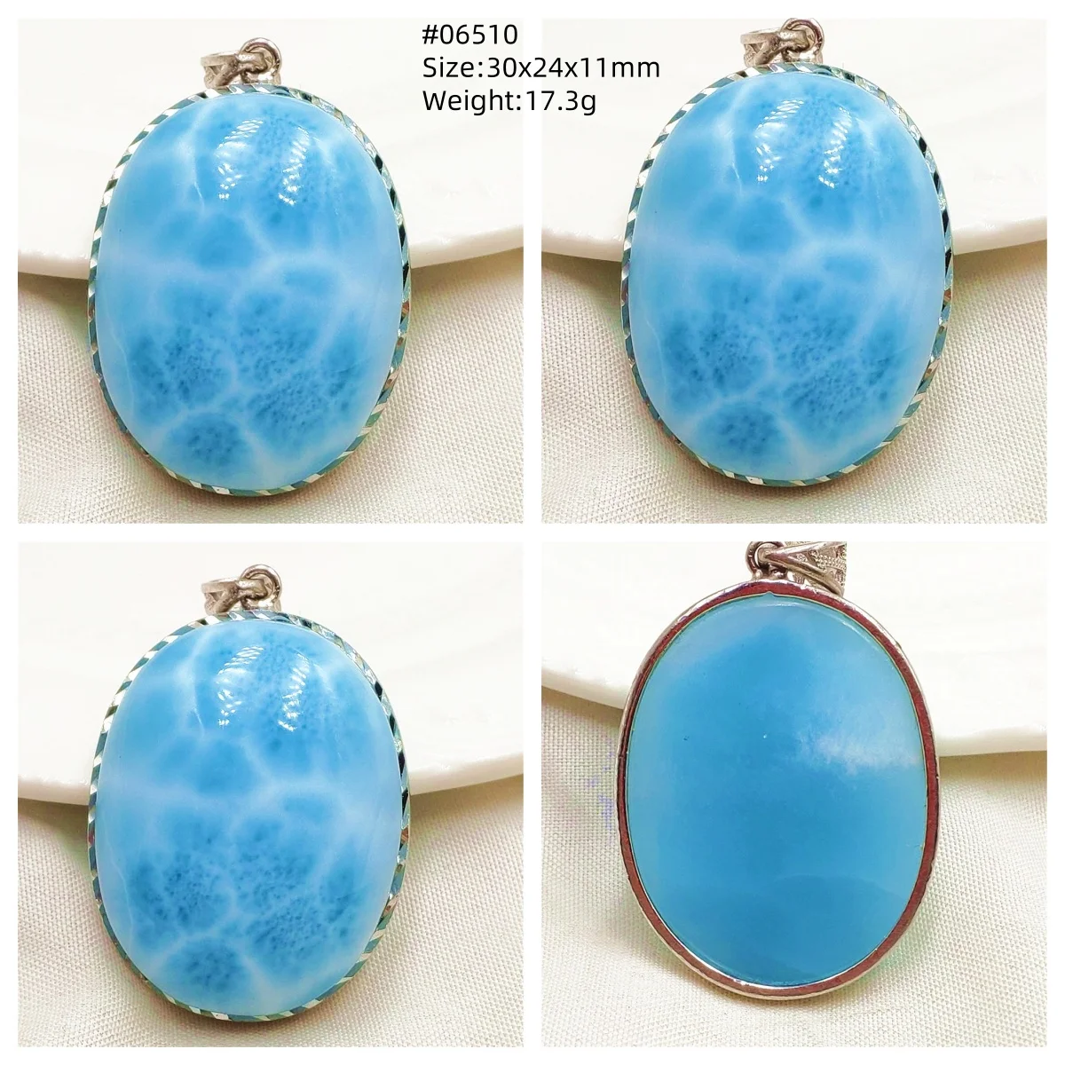 Natural Blue Larimar Heart Pendant Necklace Gemstone Women Men Larimar 17.5*19mm 18K Gold Love Larimar Fashion Jewelry AAAAAA - Image 27