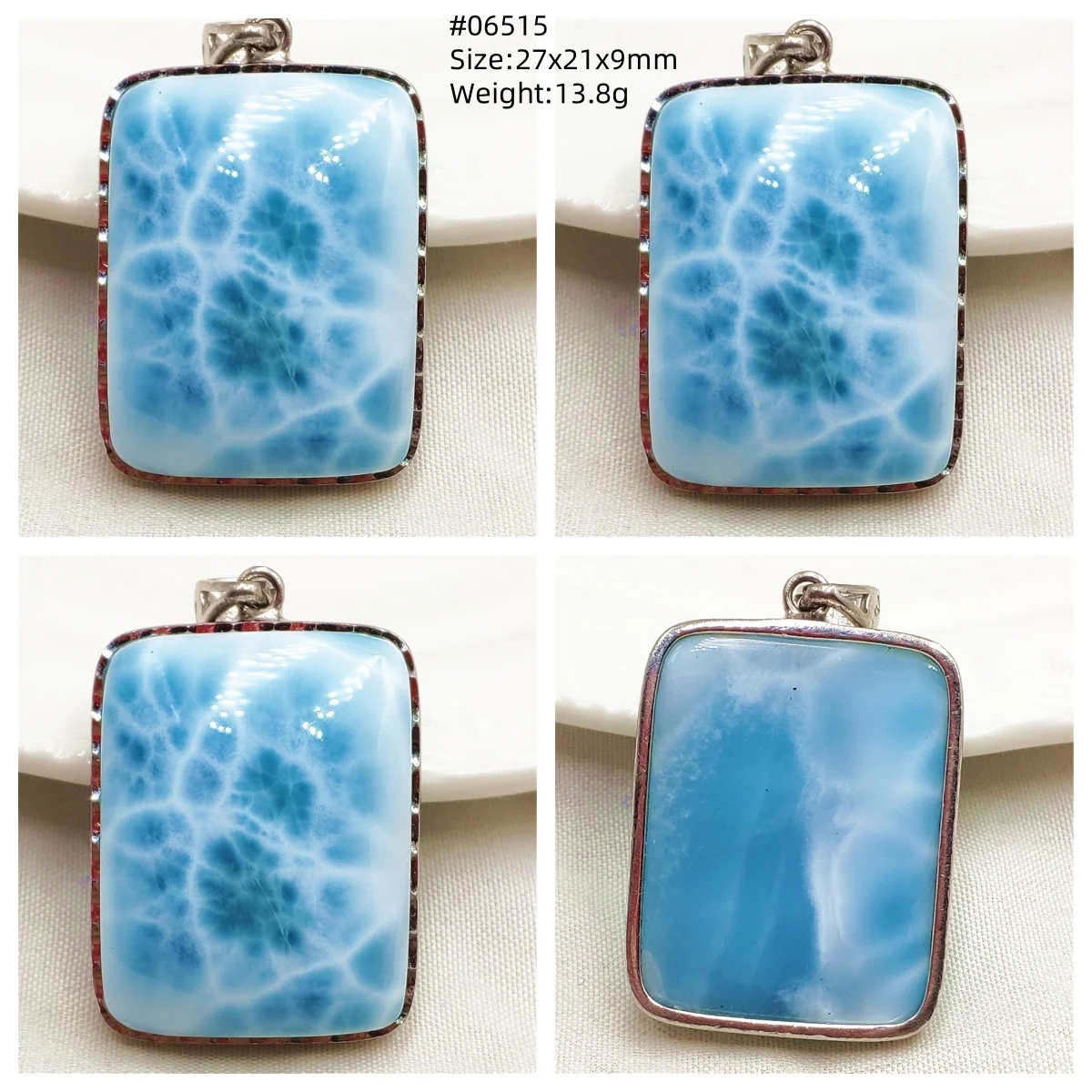 Natural Blue Larimar Heart Pendant Necklace Gemstone Women Men Larimar 17.5*19mm 18K Gold Love Larimar Fashion Jewelry AAAAAA - Image 22