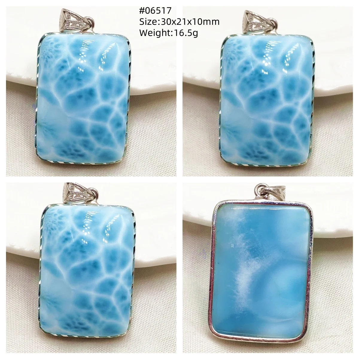 Natural Blue Larimar Heart Pendant Necklace Gemstone Women Men Larimar 17.5*19mm 18K Gold Love Larimar Fashion Jewelry AAAAAA - Image 20