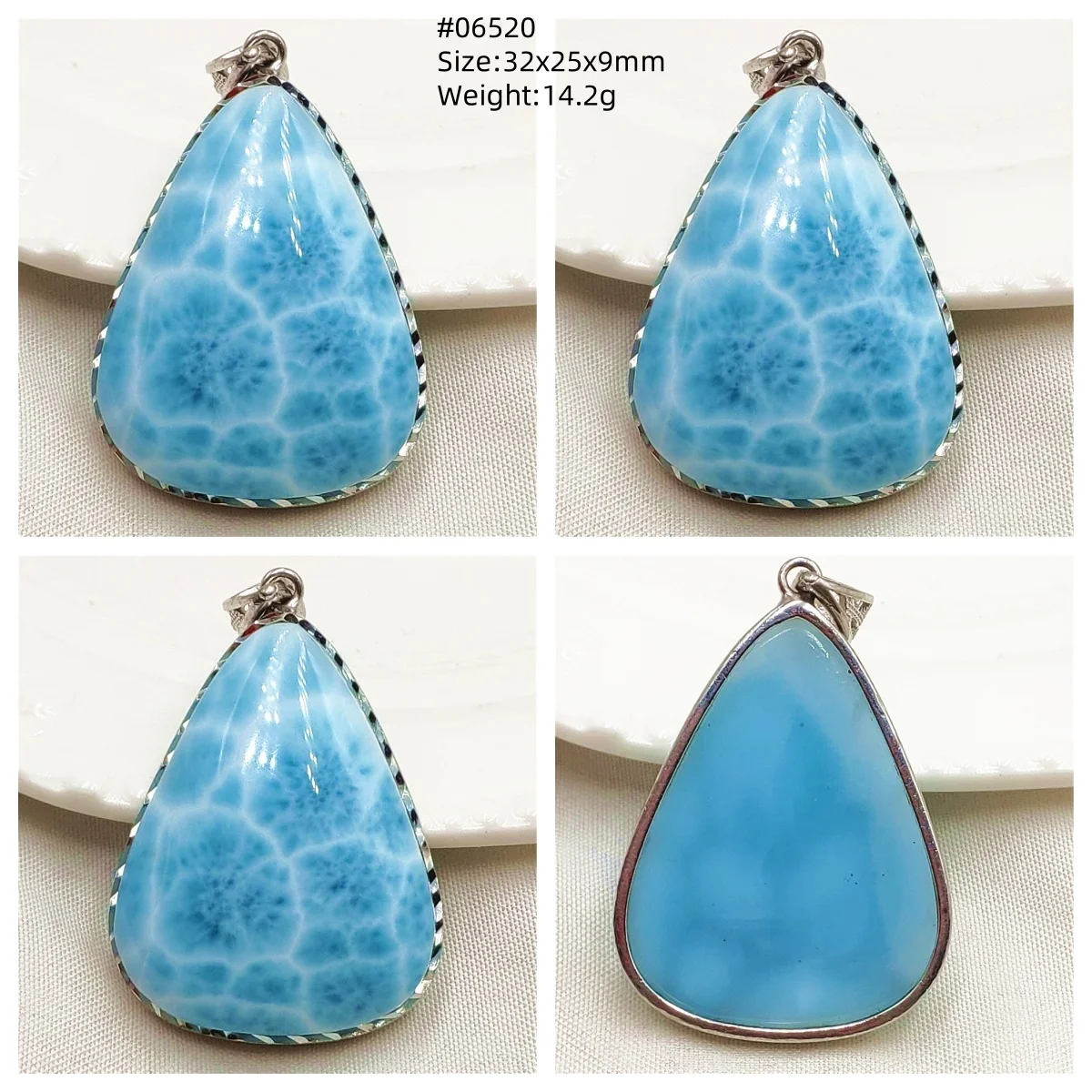 Natural Blue Larimar Heart Pendant Necklace Gemstone Women Men Larimar 17.5*19mm 18K Gold Love Larimar Fashion Jewelry AAAAAA - Image 26