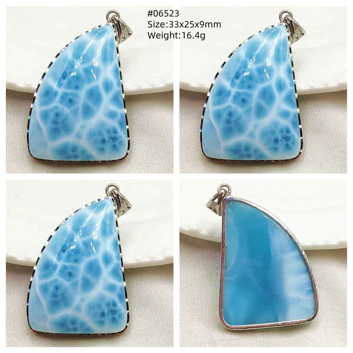 Natural Blue Larimar Heart Pendant Necklace Gemstone Women Men Larimar 17.5*19mm 18K Gold Love Larimar Fashion Jewelry AAAAAA - Image 43