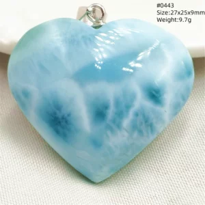 Natural Blue Larimar Heart Pendant Necklace Gemstone Women Men Larimar 17.5*19mm 18K Gold Love Larimar Fashion Jewelry AAAAAA - Image 25