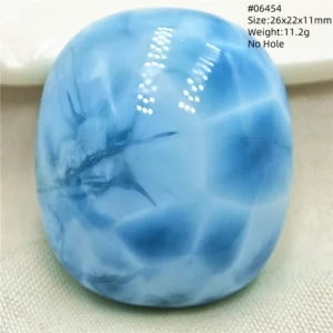 Natural Blue Larimar Heart Pendant Necklace Gemstone Women Men Larimar 17.5*19mm 18K Gold Love Larimar Fashion Jewelry AAAAAA - Image 12