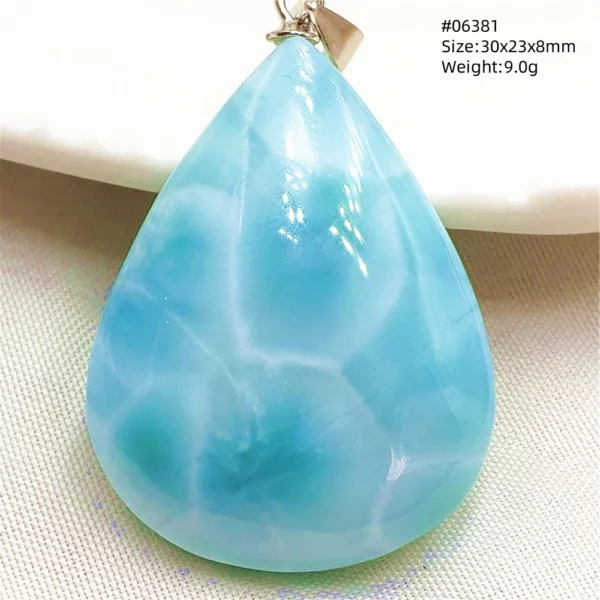 Natural Blue Larimar Heart Pendant Necklace Gemstone Women Men Larimar 17.5*19mm 18K Gold Love Larimar Fashion Jewelry AAAAAA