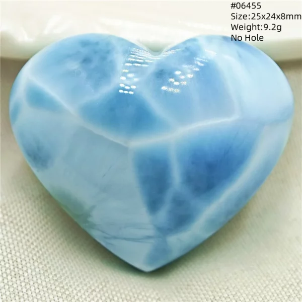 Natural Blue Larimar Heart Pendant Necklace Gemstone Women Men Larimar 17.5*19mm 18K Gold Love Larimar Fashion Jewelry AAAAAA