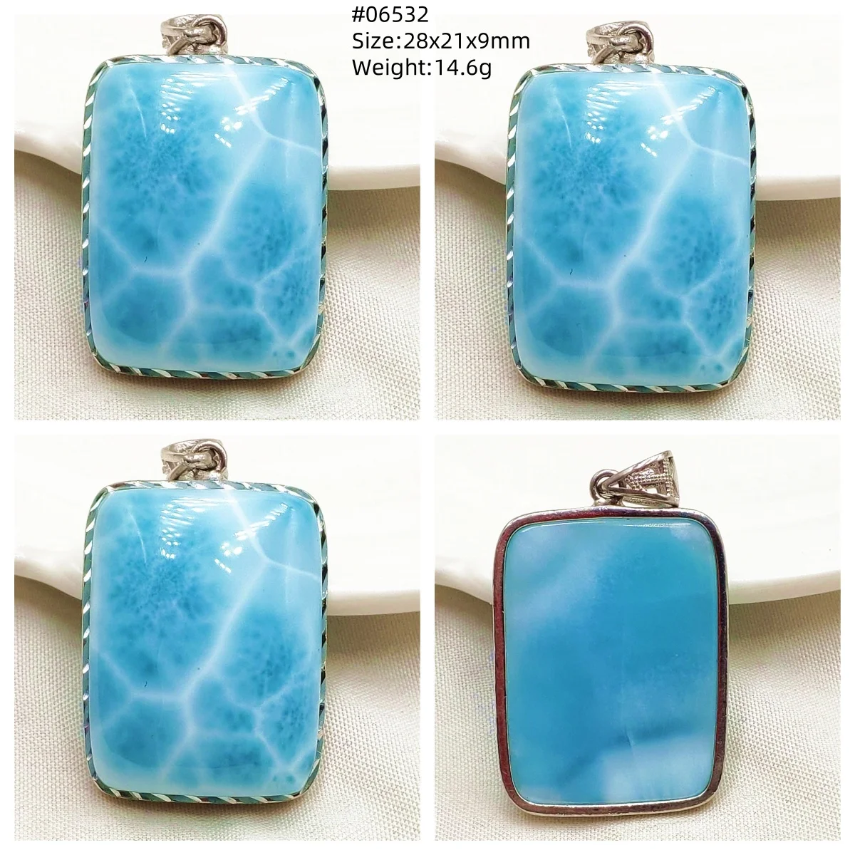 Natural Blue Larimar Heart Pendant Necklace Gemstone Women Men Larimar 17.5*19mm 18K Gold Love Larimar Fashion Jewelry AAAAAA - Image 48