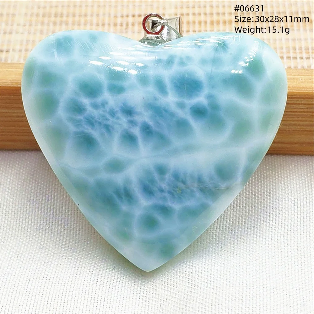 Natural Blue Larimar Heart Pendant Necklace Gemstone Women Men Larimar 17.5*19mm 18K Gold Love Larimar Fashion Jewelry AAAAAA - Image 61