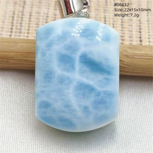 Natural Blue Larimar Heart Pendant Necklace Gemstone Women Men Larimar 17.5*19mm 18K Gold Love Larimar Fashion Jewelry AAAAAA - Image 62