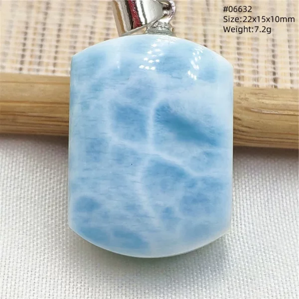 Natural Blue Larimar Heart Pendant Necklace Gemstone Women Men Larimar 17.5*19mm 18K Gold Love Larimar Fashion Jewelry AAAAAA