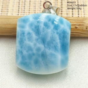 Natural Blue Larimar Heart Pendant Necklace Gemstone Women Men Larimar 17.5*19mm 18K Gold Love Larimar Fashion Jewelry AAAAAA - Image 63