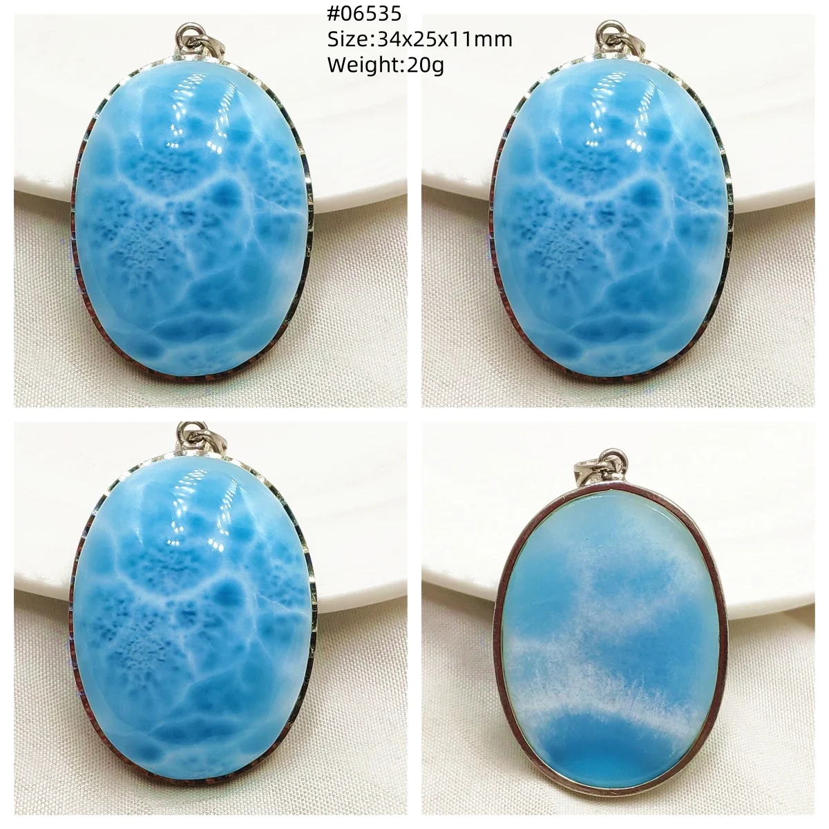 Natural Blue Larimar Heart Pendant Necklace Gemstone Women Men Larimar 17.5*19mm 18K Gold Love Larimar Fashion Jewelry AAAAAA - Image 46