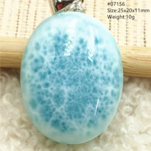 Natural Blue Larimar Pendant Necklace Water Pattern From Dominica Larimar Fashion Jewelry Women Men Rare Stone AAAAAA - Image 52
