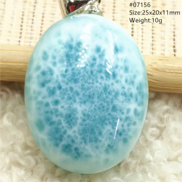 Natural Blue Larimar Pendant Necklace Water Pattern From Dominica Larimar Fashion Jewelry Women Men Rare Stone AAAAAA
