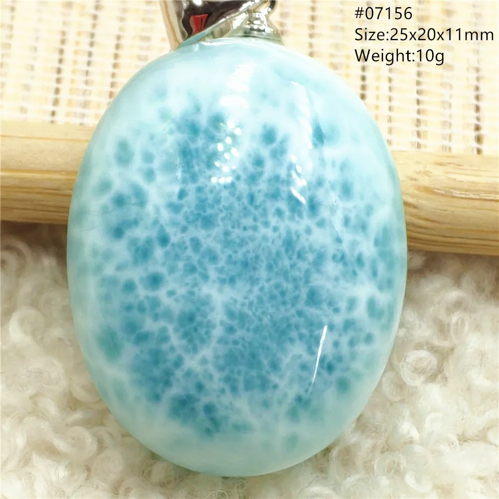Natural Blue Larimar Pendant Necklace Water Pattern From Dominica Larimar Fashion Jewelry Women Men Rare Stone AAAAAA - Image 52