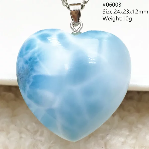 Natural Blue Larimar Pendant Necklace Water Pattern From Dominica Larimar Fashion Jewelry Women Men Rare Stone AAAAAA