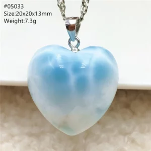 Natural Blue Larimar Pendant Necklace Water Pattern From Dominica Larimar Fashion Jewelry Women Men Rare Stone AAAAAA - Image 41