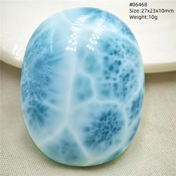 Natural Blue Larimar Pendant Necklace Water Pattern From Dominica Larimar Fashion Jewelry Women Men Rare Stone AAAAAA