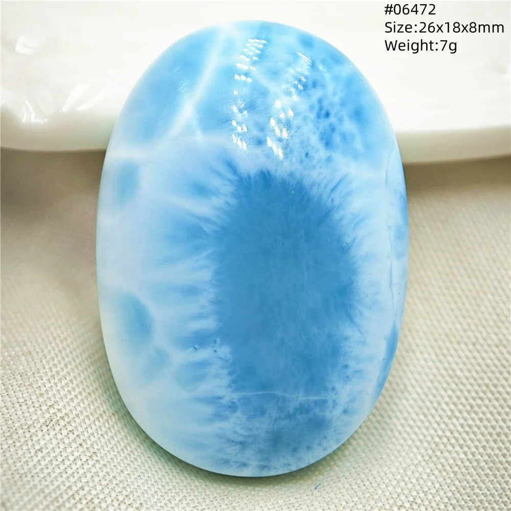 Natural Blue Larimar Pendant Necklace Water Pattern From Dominica Larimar Fashion Jewelry Women Men Rare Stone AAAAAA - Image 35