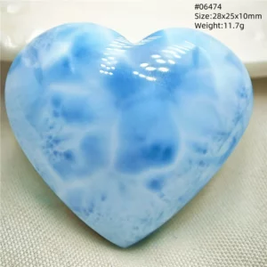 Natural Blue Larimar Pendant Necklace Water Pattern From Dominica Larimar Fashion Jewelry Women Men Rare Stone AAAAAA - Image 37