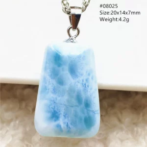 Natural Blue Larimar Pendant Necklace Water Pattern From Dominica Larimar Fashion Jewelry Women Men Rare Stone AAAAAA - Image 55
