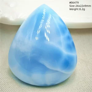 Natural Blue Larimar Pendant Necklace Water Pattern From Dominica Larimar Fashion Jewelry Women Men Rare Stone AAAAAA - Image 43