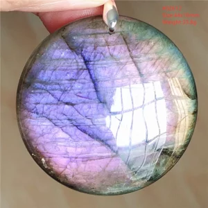 Natural Labradorite Flash Pendant Necklace, Water Drop