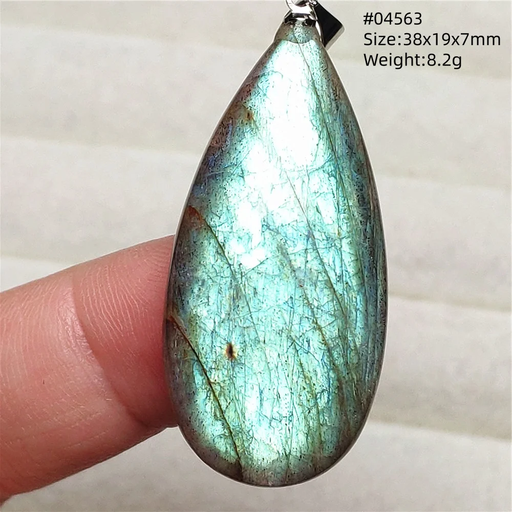 Natural Blue Light Labradorite Pendant Jewelry Water Drop Crystal Flash Labradorite Bead Necklace Women Men AAAAAA - Image 37