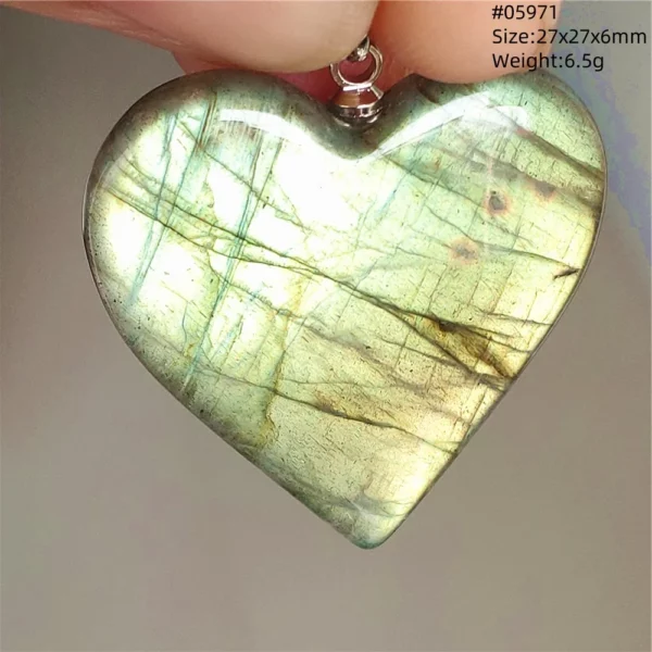 Natural Labradorite Flash Pendant Necklace, Water Drop
