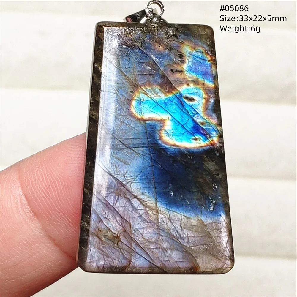 Natural Blue Light Labradorite Pendant Jewelry Water Drop Crystal Flash Labradorite Bead Necklace Women Men AAAAAA - Image 13
