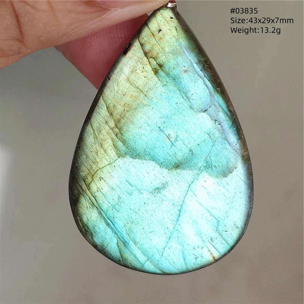 Natural Blue Light Labradorite Pendant Jewelry Water Drop Crystal Flash Labradorite Bead Necklace Women Men AAAAAA - Image 23