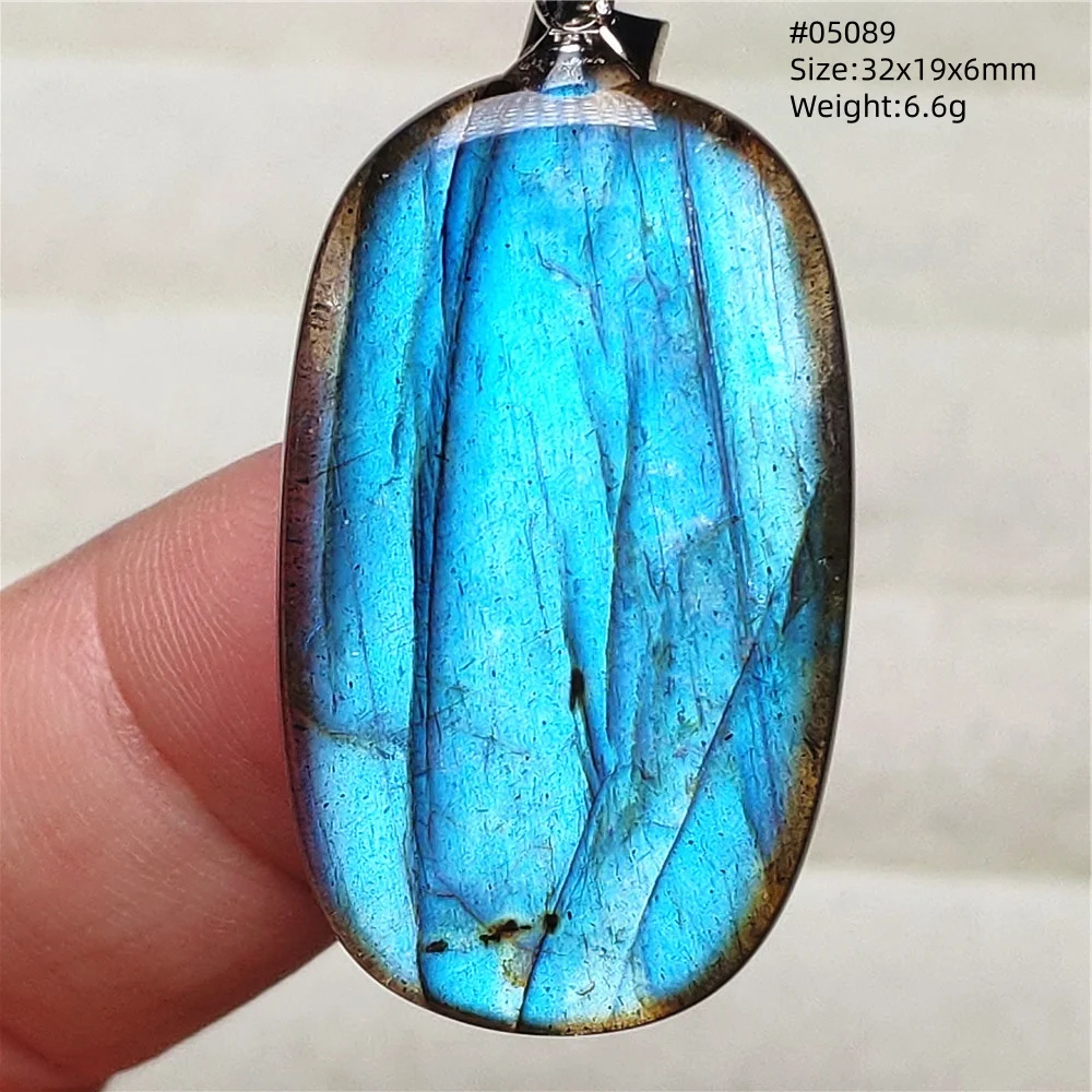 Natural Blue Light Labradorite Pendant Jewelry Water Drop Crystal Flash Labradorite Bead Necklace Women Men AAAAAA - Image 12