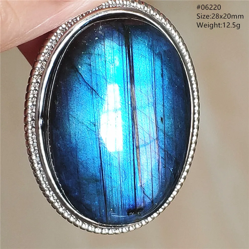 Natural Blue Light Labradorite Pendant Jewelry Water Drop Crystal Flash Labradorite Bead Necklace Women Men AAAAAA - Image 3