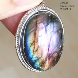 Natural Blue Light Labradorite Pendant Jewelry Water Drop Crystal Flash Labradorite Bead Necklace Women Men AAAAAA - Image 2