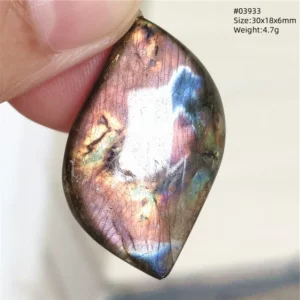Natural Labradorite Flash Pendant Necklace, Water Drop - Image 68