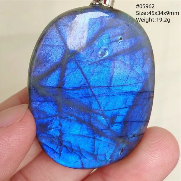 Natural Labradorite Flash Pendant Necklace, Water Drop
