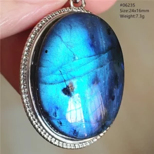 Natural Blue Light Labradorite Pendant Jewelry Water Drop Crystal Flash Labradorite Bead Necklace Women Men AAAAAA - Image 6