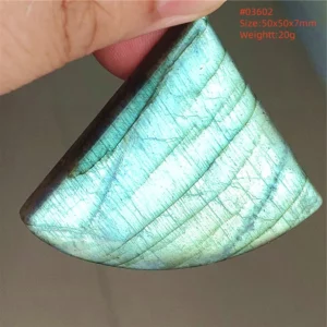 Natural Labradorite Flash Pendant Necklace, Water Drop - Image 15