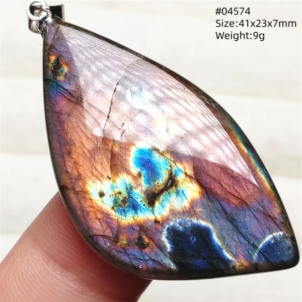 Natural Blue Light Labradorite Pendant Jewelry Water Drop Crystal Flash Labradorite Bead Necklace Women Men AAAAAA