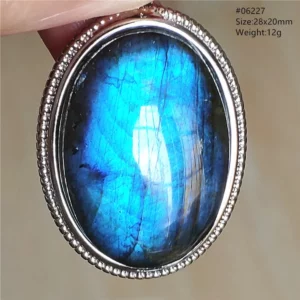 Natural Blue Light Labradorite Pendant Jewelry Water Drop Crystal Flash Labradorite Bead Necklace Women Men AAAAAA - Image 4
