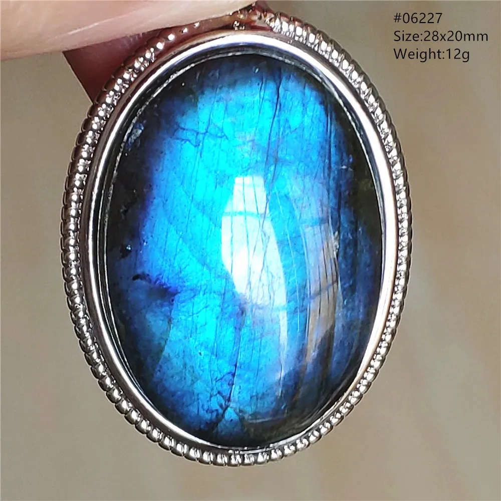Natural Blue Light Labradorite Pendant Jewelry Water Drop Crystal Flash Labradorite Bead Necklace Women Men AAAAAA - Image 4