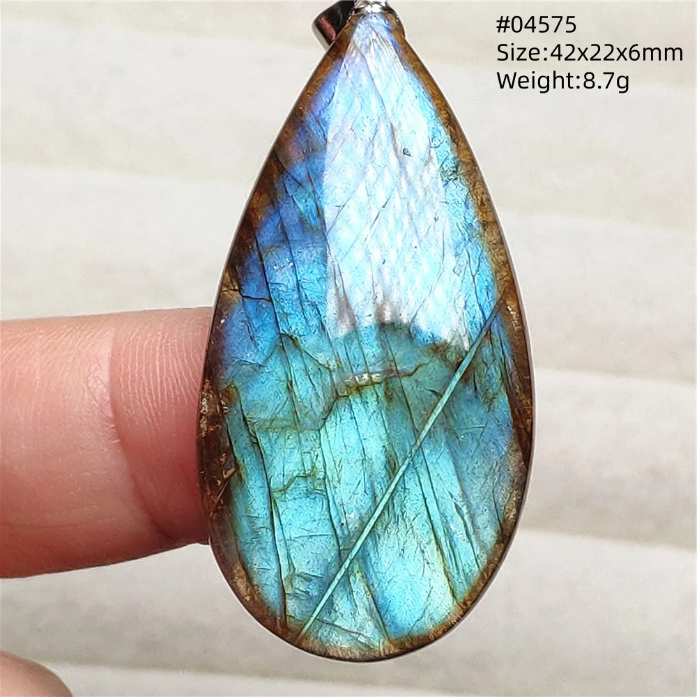 Natural Blue Light Labradorite Pendant Jewelry Water Drop Crystal Flash Labradorite Bead Necklace Women Men AAAAAA - Image 58