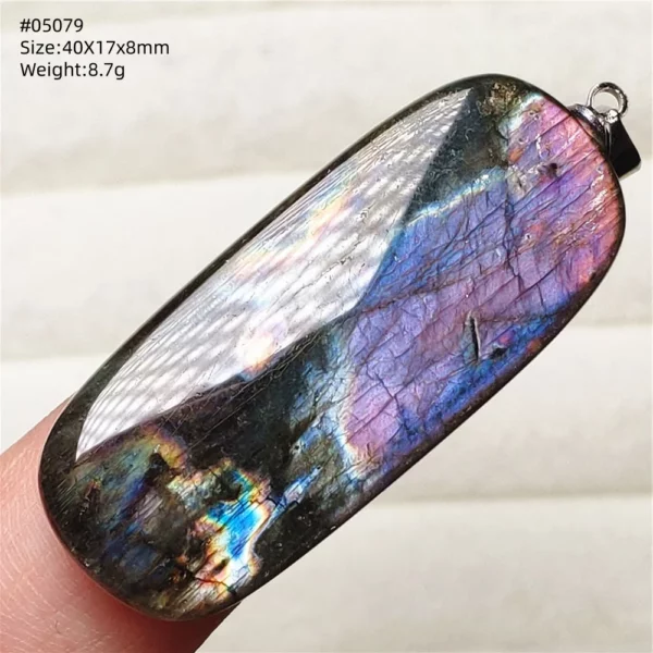 Natural Blue Light Labradorite Pendant Jewelry Water Drop Crystal Flash Labradorite Bead Necklace Women Men AAAAAA